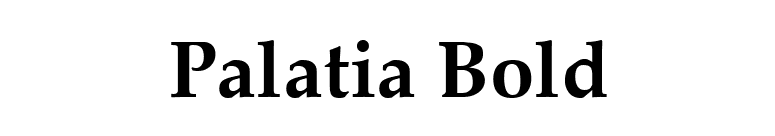 Palatia Bold font preview