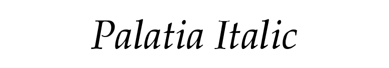Palatia Italic font preview