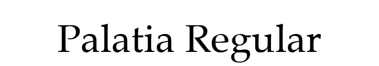 Palatia Regular font preview