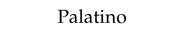Palatino font preview