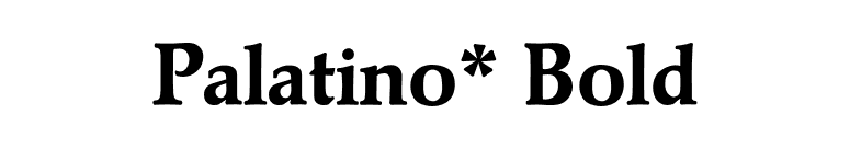 Palatino* Bold font preview
