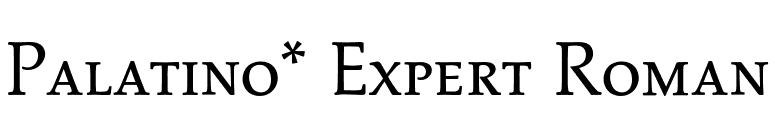 Palatino* Expert Roman font preview