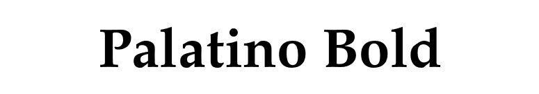 Palatino Bold font preview