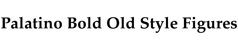 Palatino Bold Old Style Figures font preview
