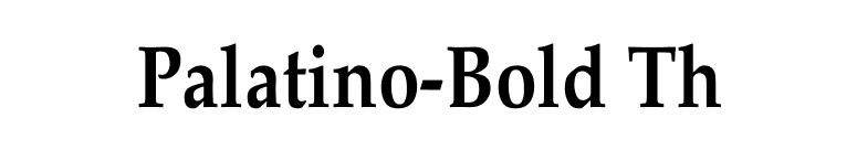 Palatino-Bold Th font preview