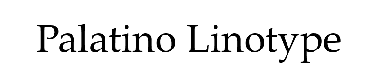Palatino Linotype font preview