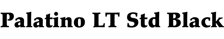 Palatino LT Std Black font preview