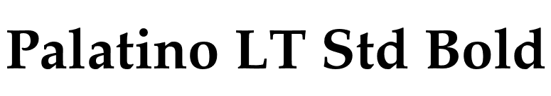 Palatino LT Std Bold font preview
