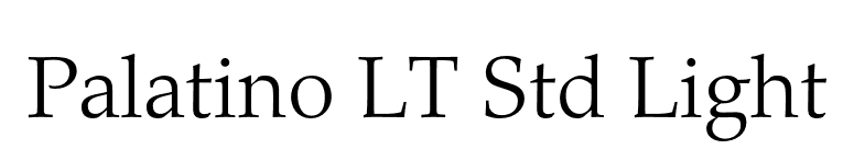 Palatino LT Std Light font preview