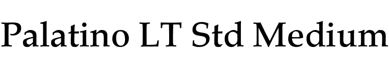 Palatino LT Std Medium font preview