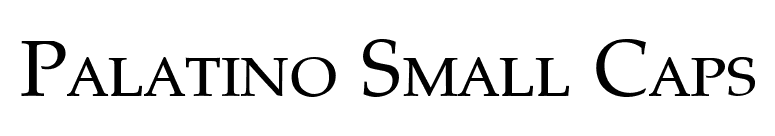 Palatino Small Caps font preview