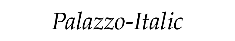 Palazzo-Italic font preview