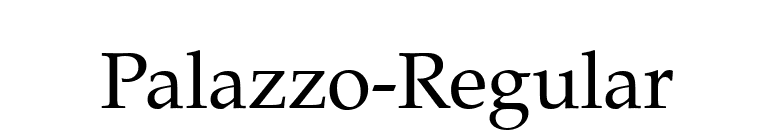 Palazzo-Regular font preview