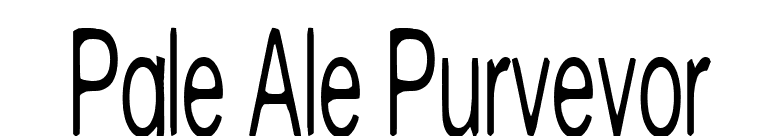 Pale Ale Purveyor font preview