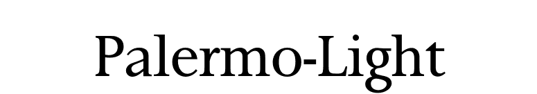 Palermo-Light font preview