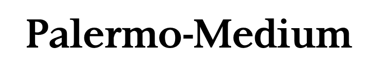 Palermo-Medium font preview