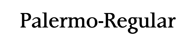 Palermo-Regular font preview