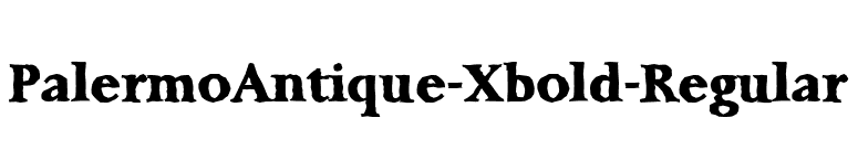 PalermoAntique-Xbold-Regular font preview