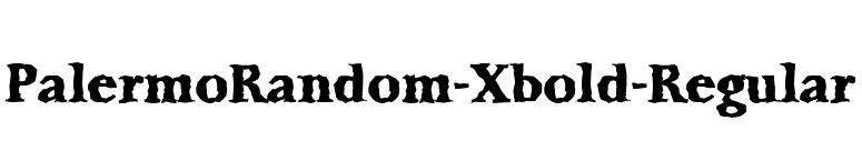 PalermoRandom-Xbold-Regular font preview