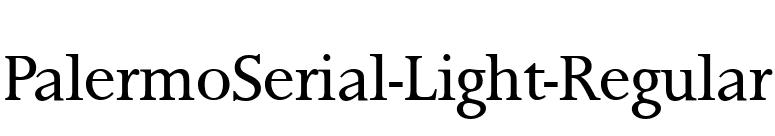 PalermoSerial-Light-Regular font preview