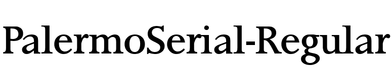 PalermoSerial-Regular font preview