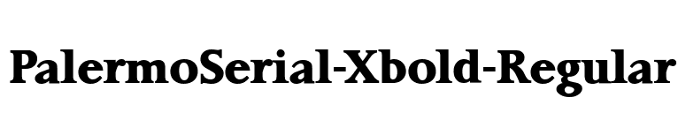 PalermoSerial-Xbold-Regular font preview
