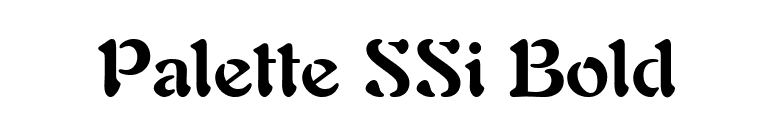Palette SSi Bold font preview