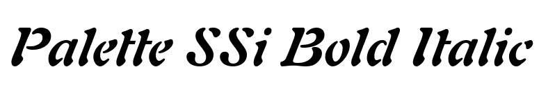 Palette SSi Bold Italic font preview