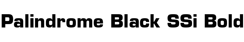 Palindrome Black SSi Bold font preview