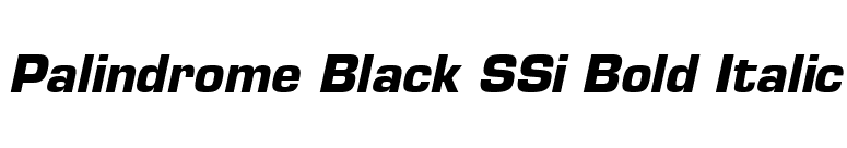 Palindrome Black SSi Bold Italic font preview