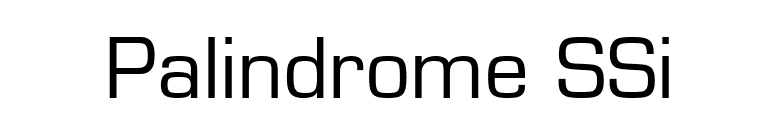 Palindrome SSi font preview