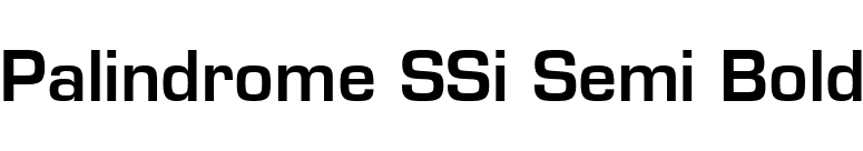 Palindrome SSi Semi Bold font preview