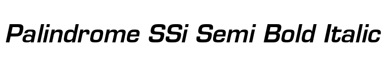 Palindrome SSi Semi Bold Italic font preview