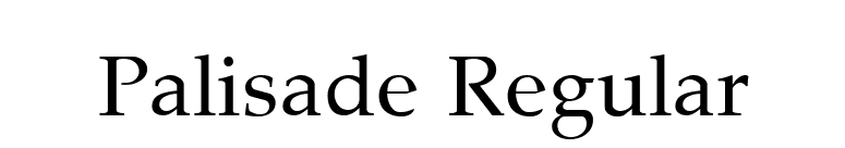 Palisade Regular font preview