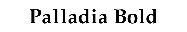 Palladia Bold font preview