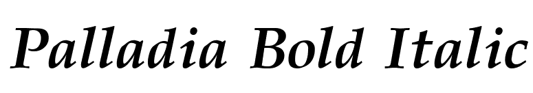 Palladia Bold Italic font preview