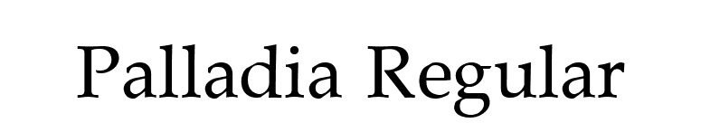 Palladia Regular font preview