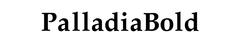 PalladiaBold font preview