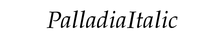 PalladiaItalic font preview