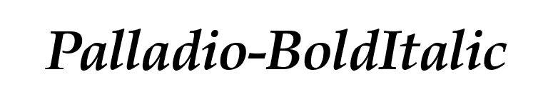 Palladio-BoldItalic font preview