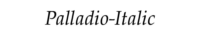 Palladio-Italic font preview