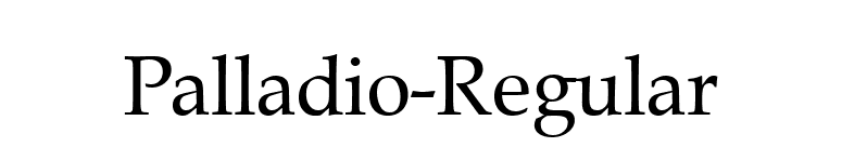 Palladio-Regular font preview