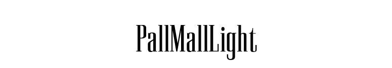 PallMallLight font preview