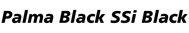 Palma Black SSi Black font preview