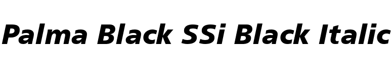 Palma Black SSi Black Italic font preview