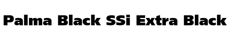Palma Black SSi Extra Black font preview
