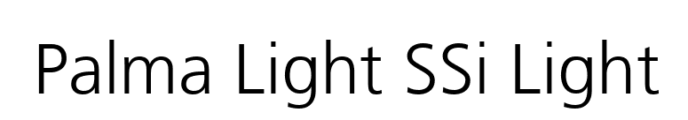 Palma Light SSi Light font preview