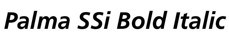 Palma SSi Bold Italic font preview