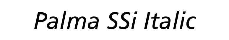 Palma SSi Italic font preview