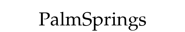 PalmSprings font preview